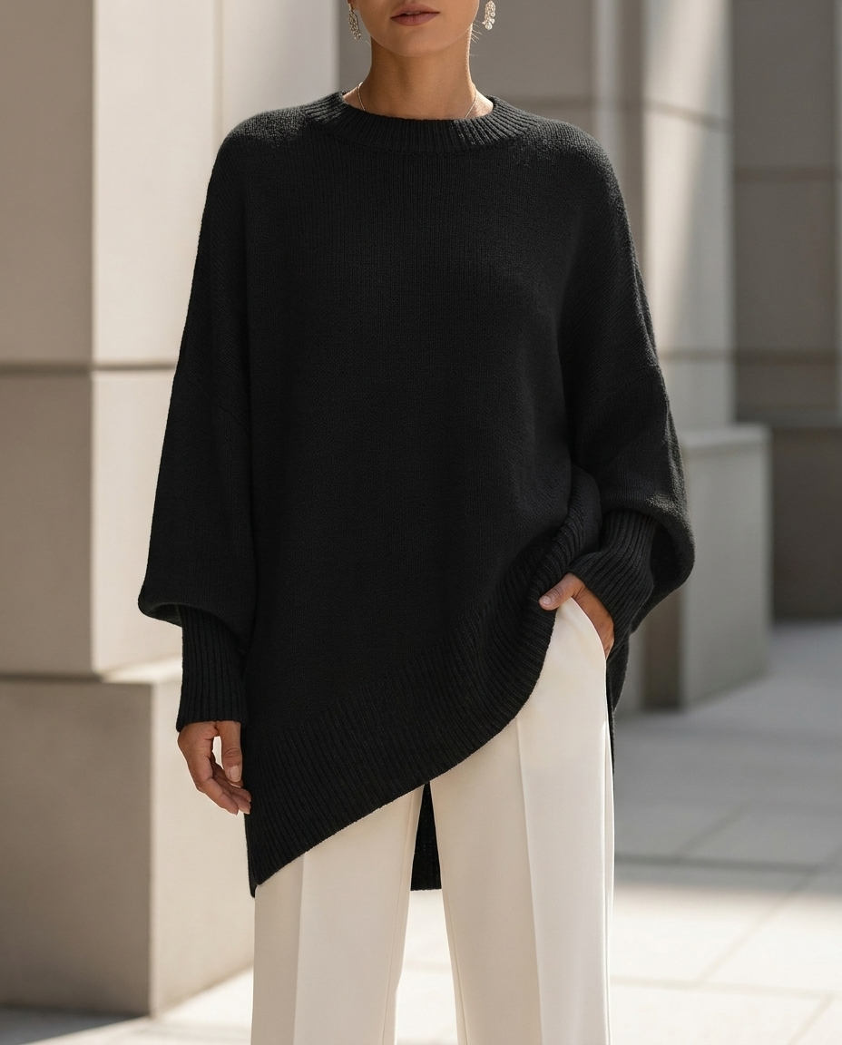 Hazel | Oversized Wide Neck Sweater