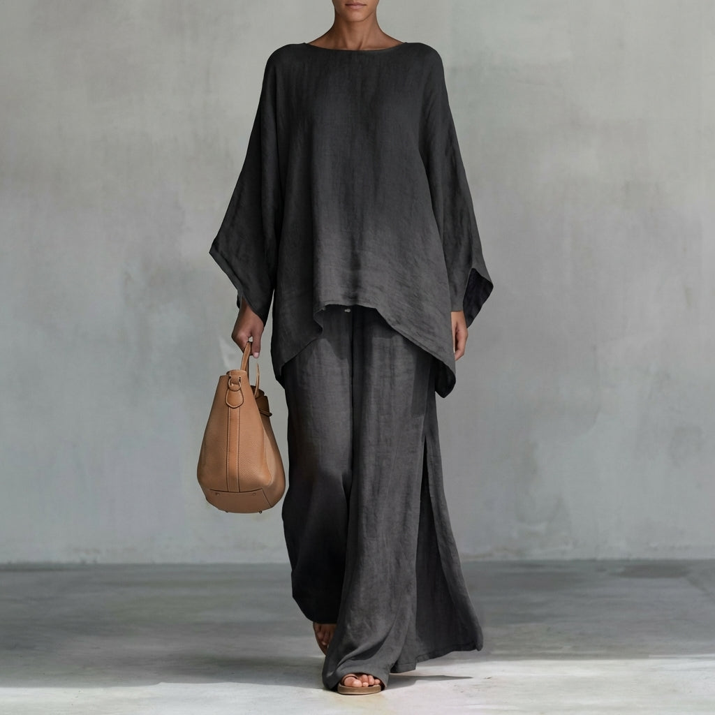 Cristina | Two-Piece Set with Long Sleeves and Loose Pants