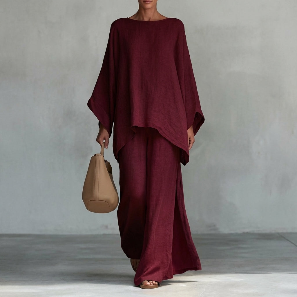 Cristina | Two-Piece Set with Long Sleeves and Loose Pants