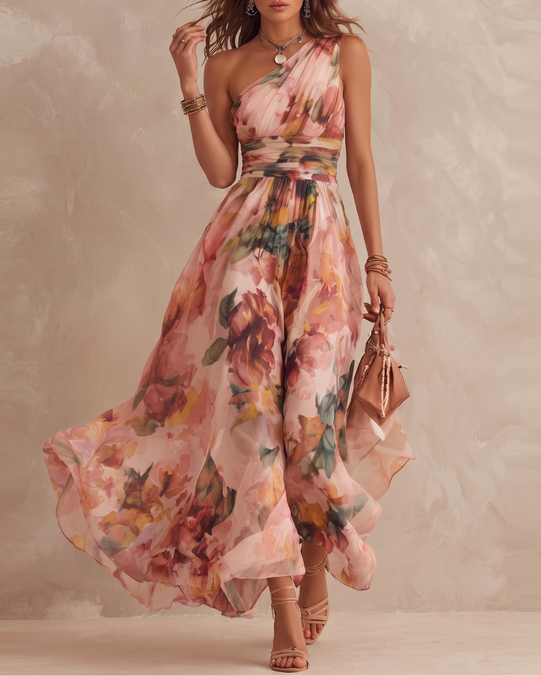 Aurora | One Shoulder Floral Dress